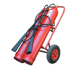 Углекислотный огнетушитель ОУ - 80 (передвижная установка)